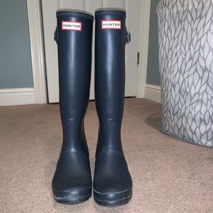Navy Hunter Boots